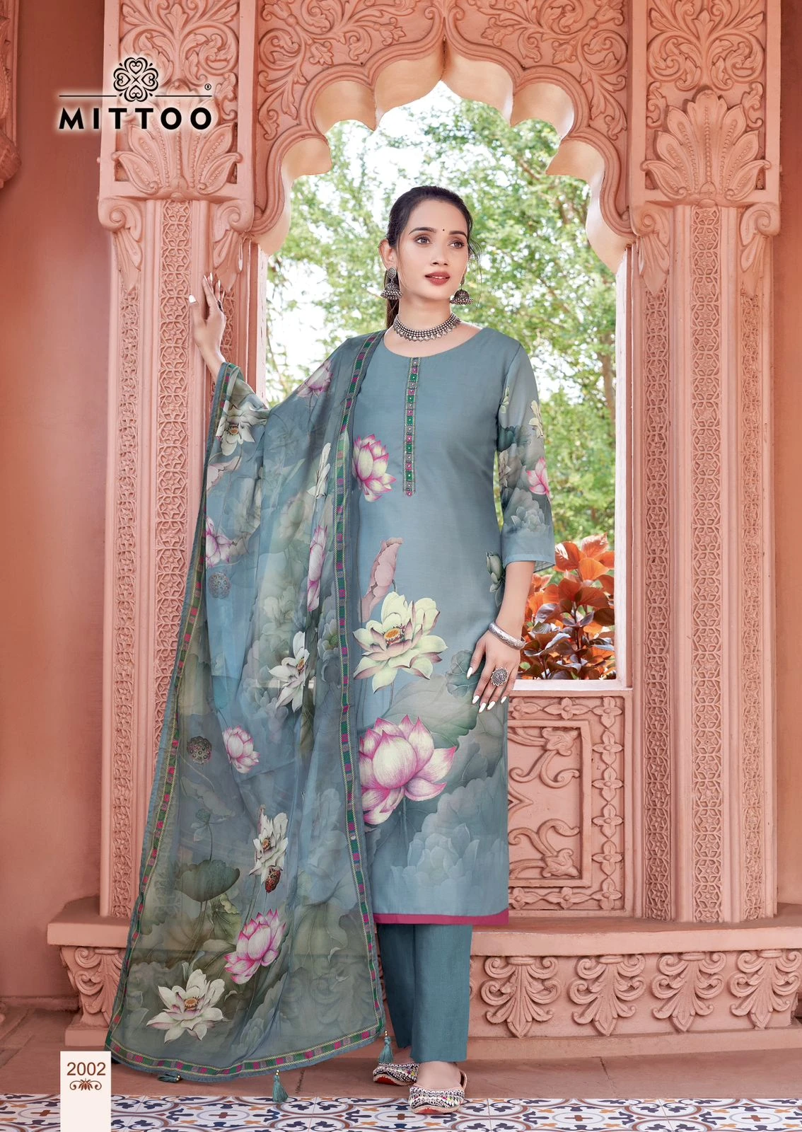 Mittoo Nihar Satin Print Wholesale Readymade Salwar Suit Catalog — Wholesale Readymade Suit, Mittoo wholesale from Surat - Gallery Image 6